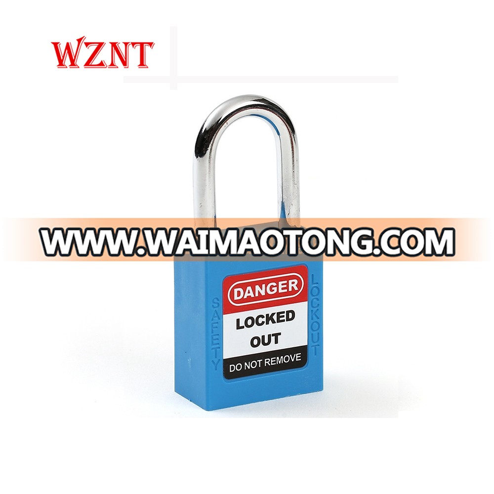 38mm shackle plastic safety padlock with master keys,security padlock